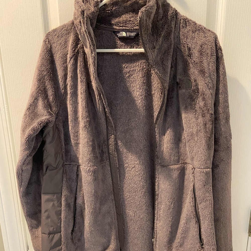 The North Face Gray Fuzzy Fleece Jacket